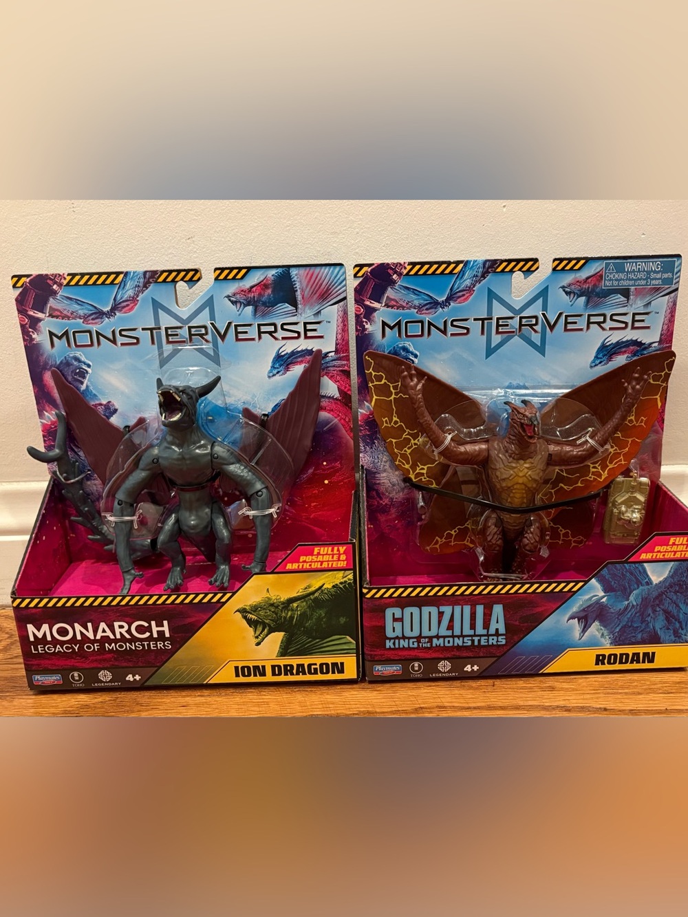 Monsterverse ION DRAGON & RODAN *Lot Of 2* Monarch Godzilla Playmates NEW